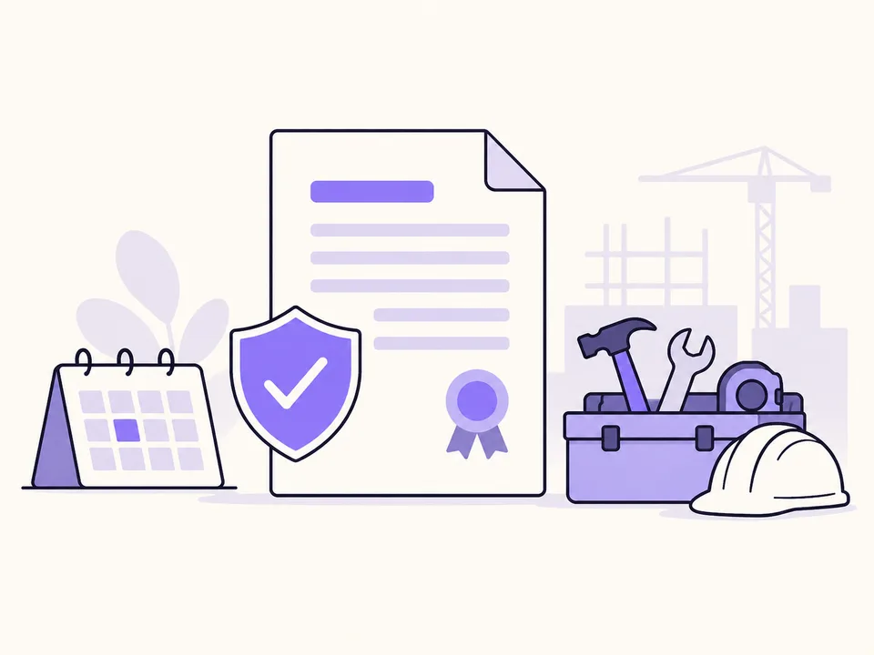 Certificato DURC con simbolo di verifica e calendario