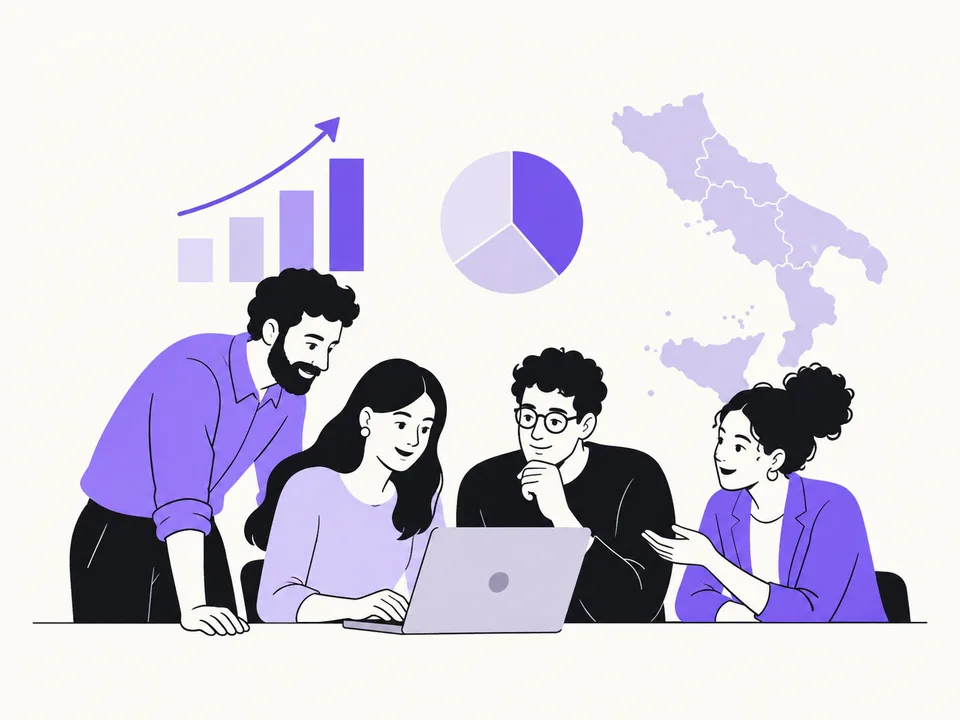 Piccola squadra di lavoratori durante una sessione di formazione