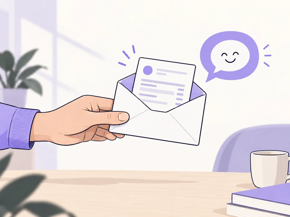 Illustrazione: promemoria gentile per una fattura da saldare.